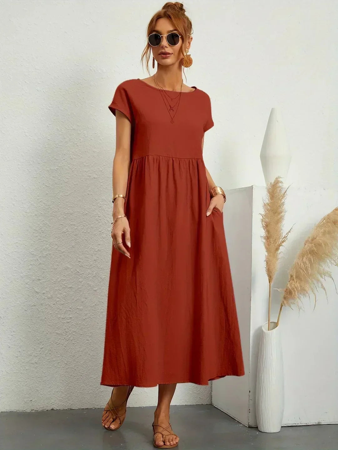 HEIKE | ROBE MIDI FLOTTANTE