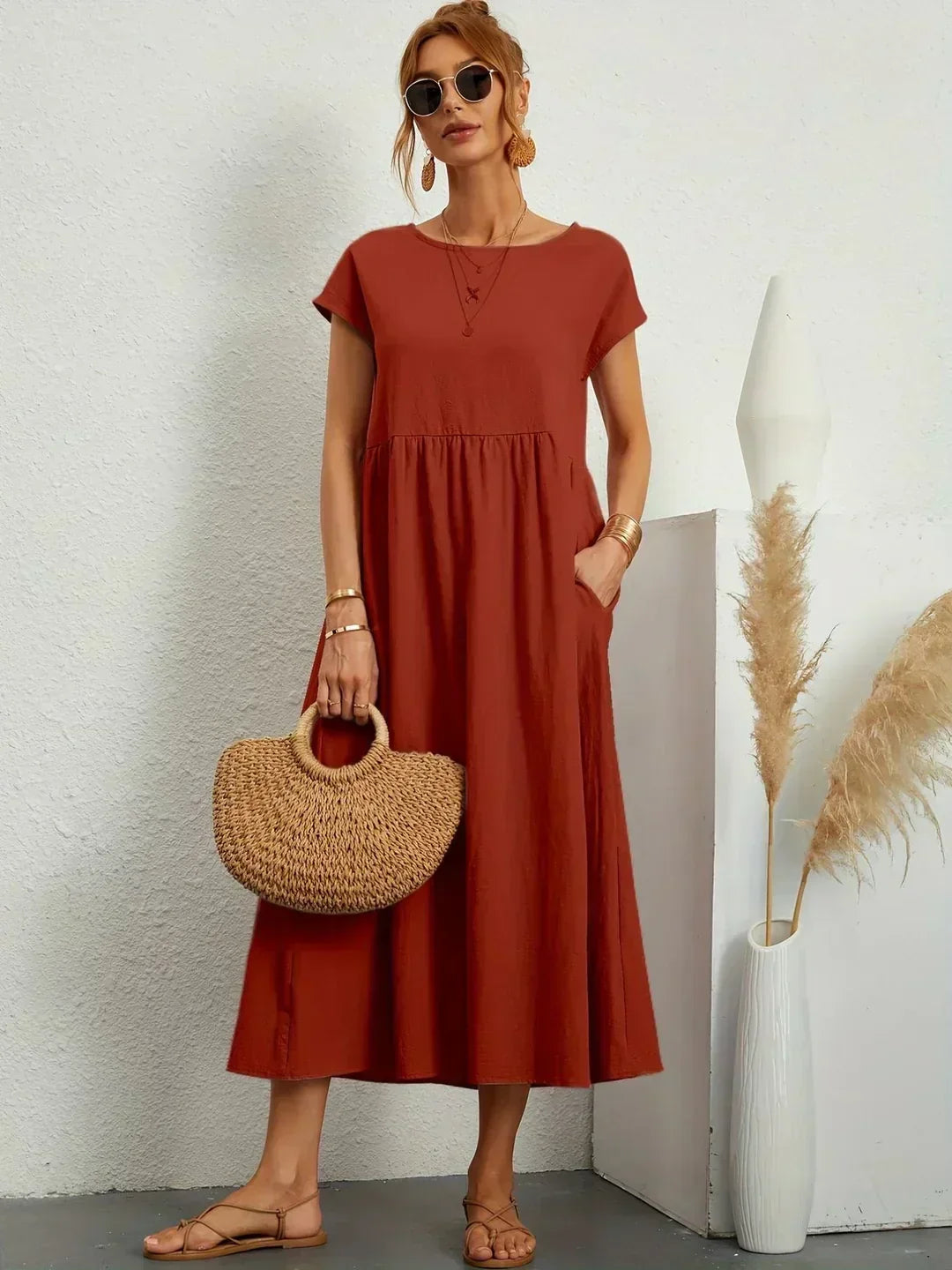 HEIKE | ROBE MIDI FLOTTANTE