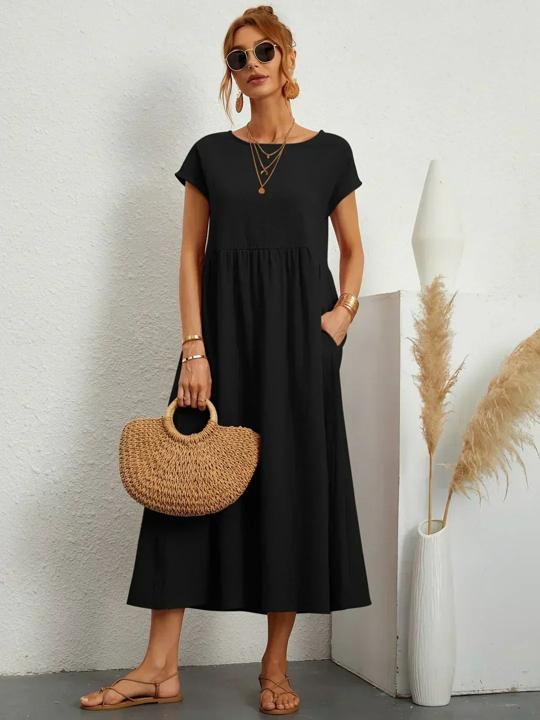 HEIKE | ROBE MIDI FLOTTANTE