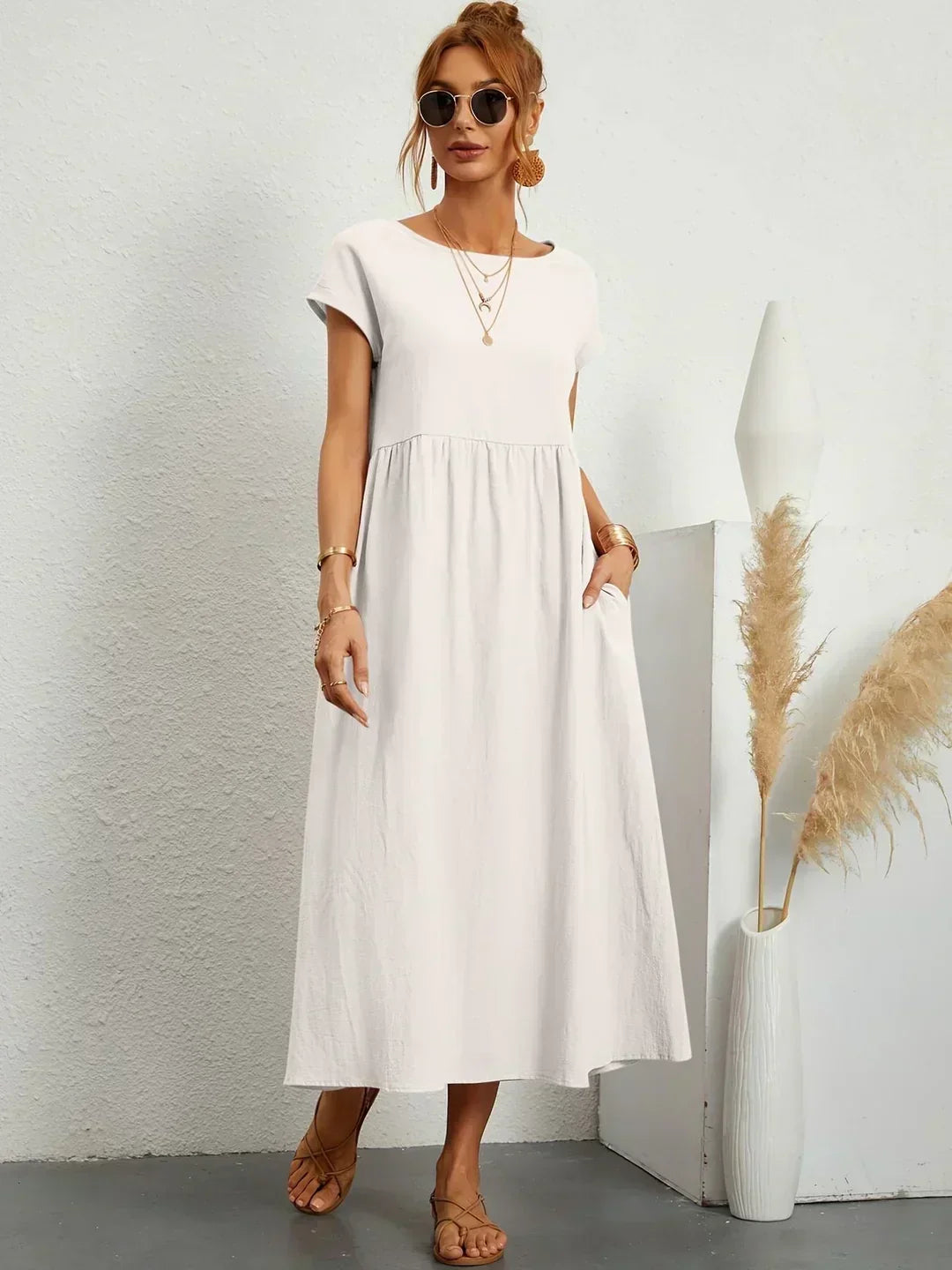 HEIKE | ROBE MIDI FLOTTANTE