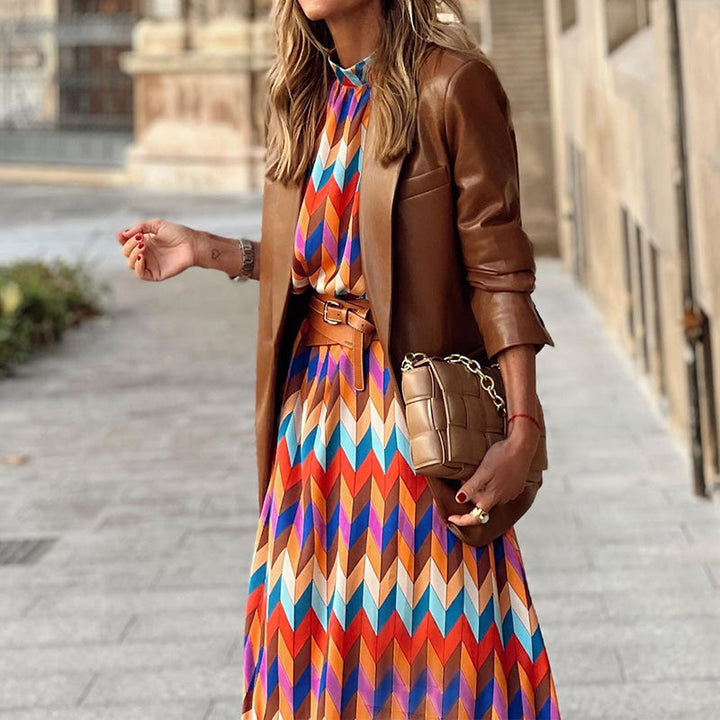 Cassandra - Robe Géométrique Vibrante