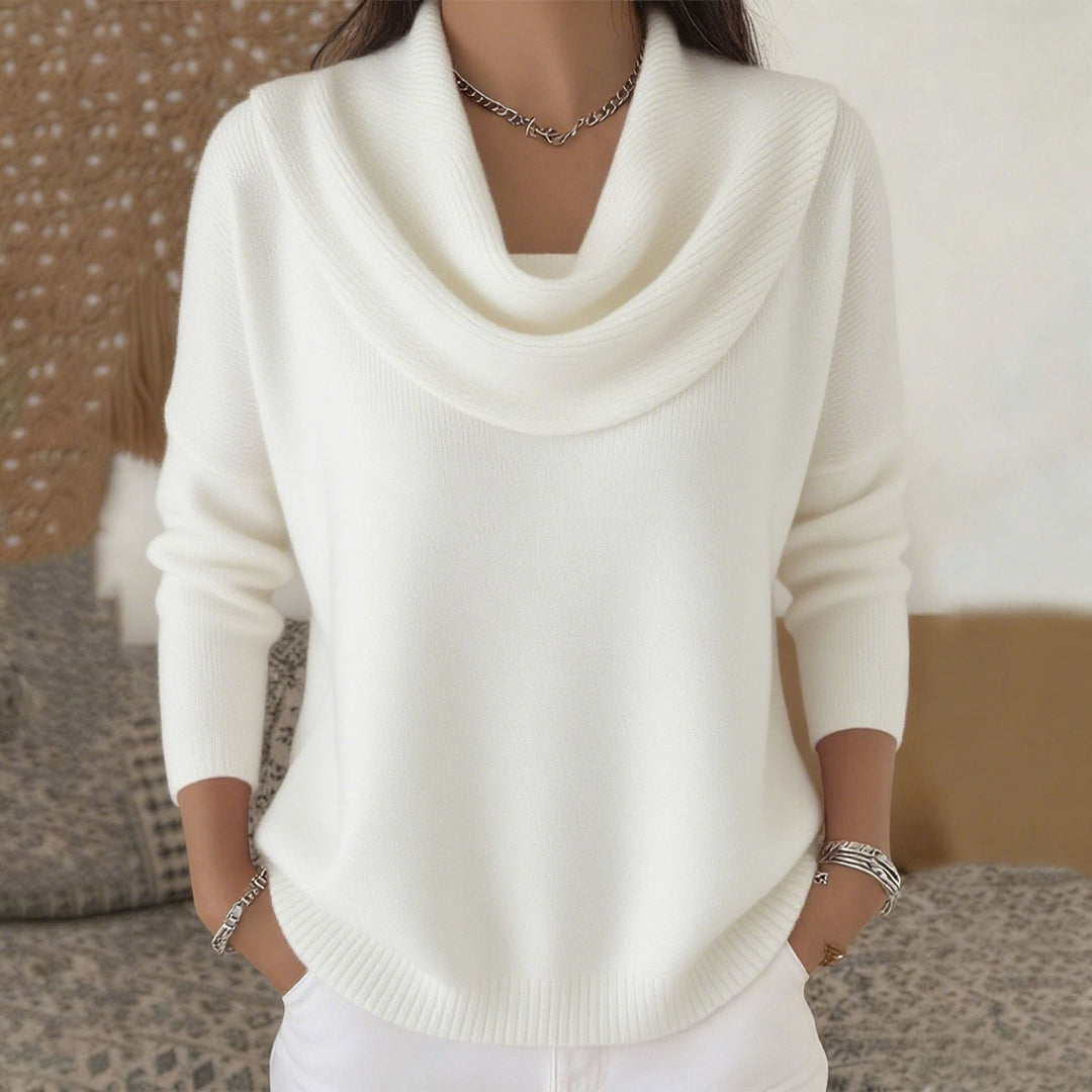 Vivian | Pull à col drapé