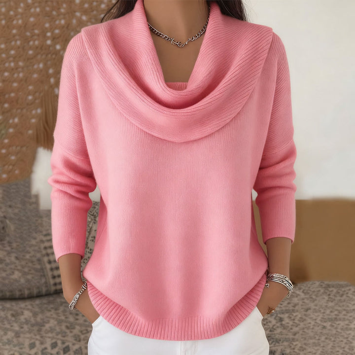 Vivian | Pull à col drapé
