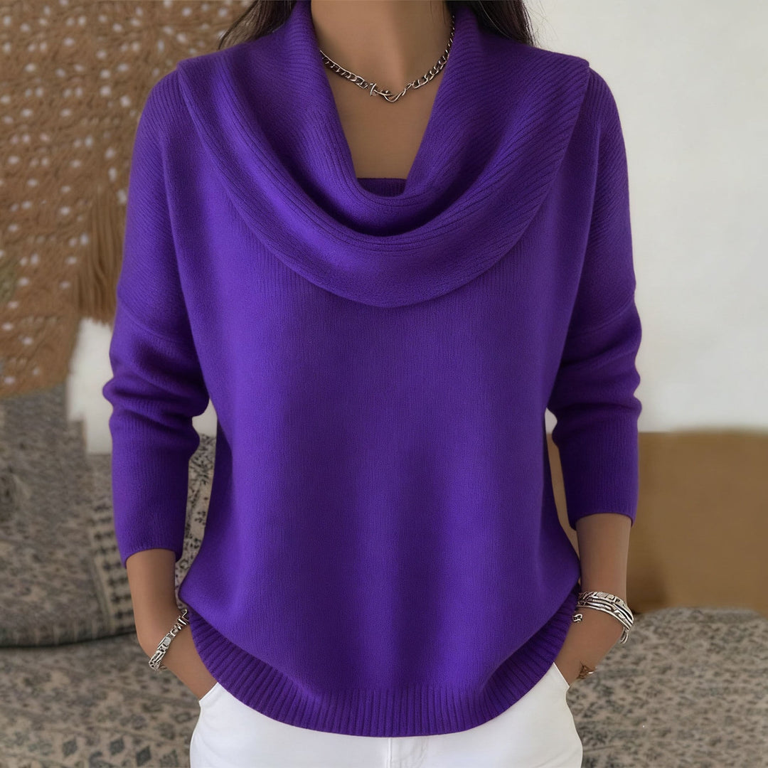 Vivian | Pull à col drapé