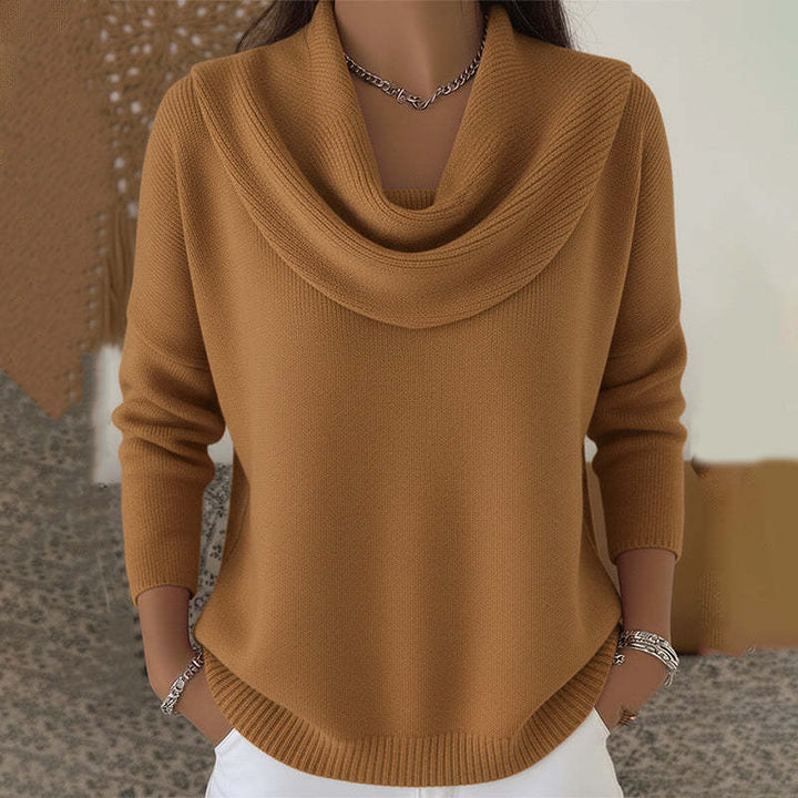 Vivian | Pull à col drapé