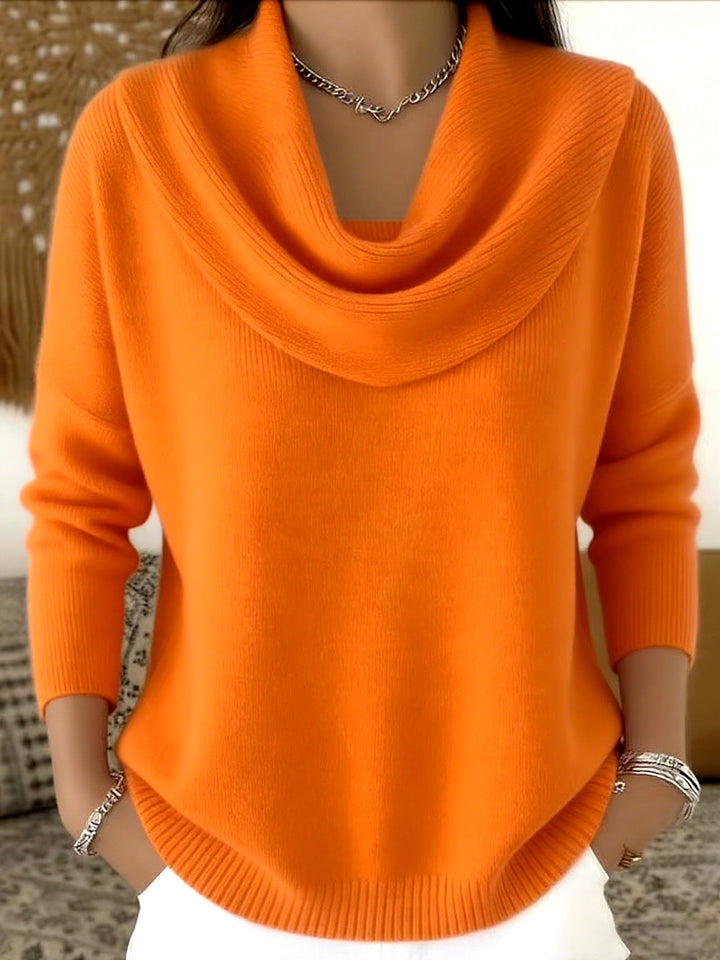 Vivian | Pull à col drapé