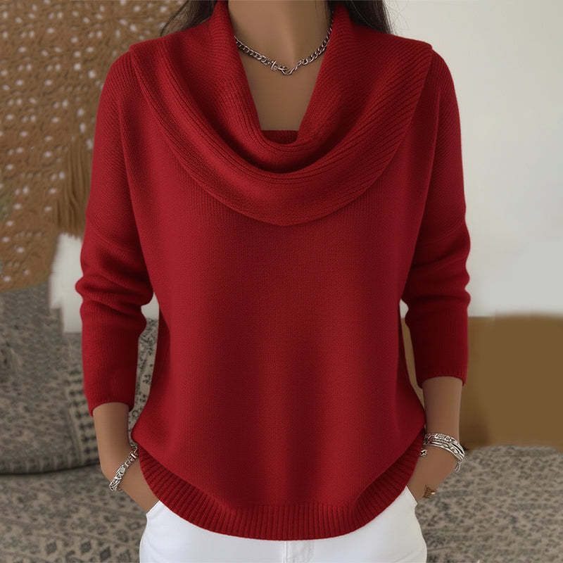 Vivian | Pull à col drapé