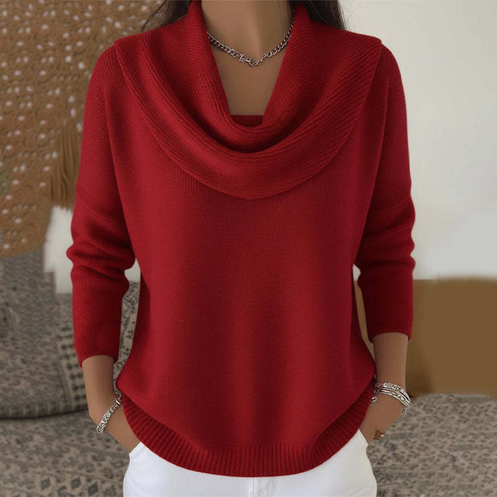 Vivian | Pull à col drapé