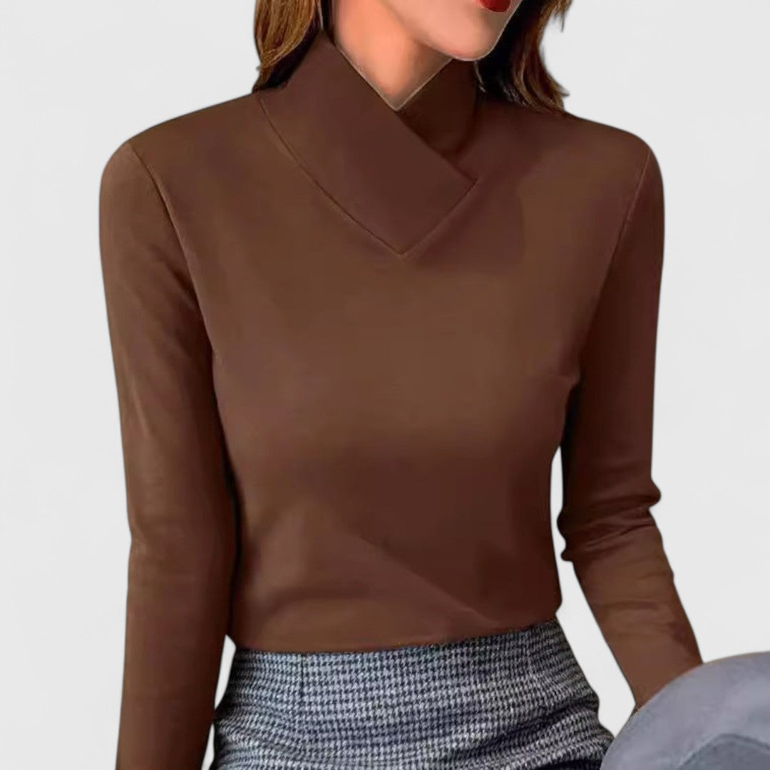Clair | Pull Élégué à Col Montant