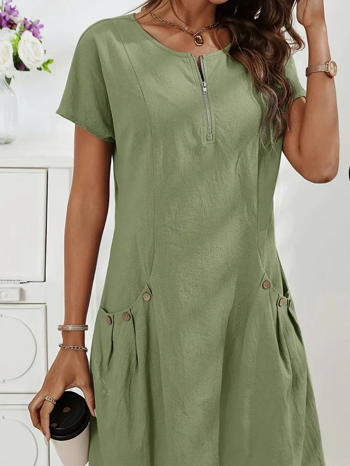 MARIELLA | Robe d'été avec zip élégant
