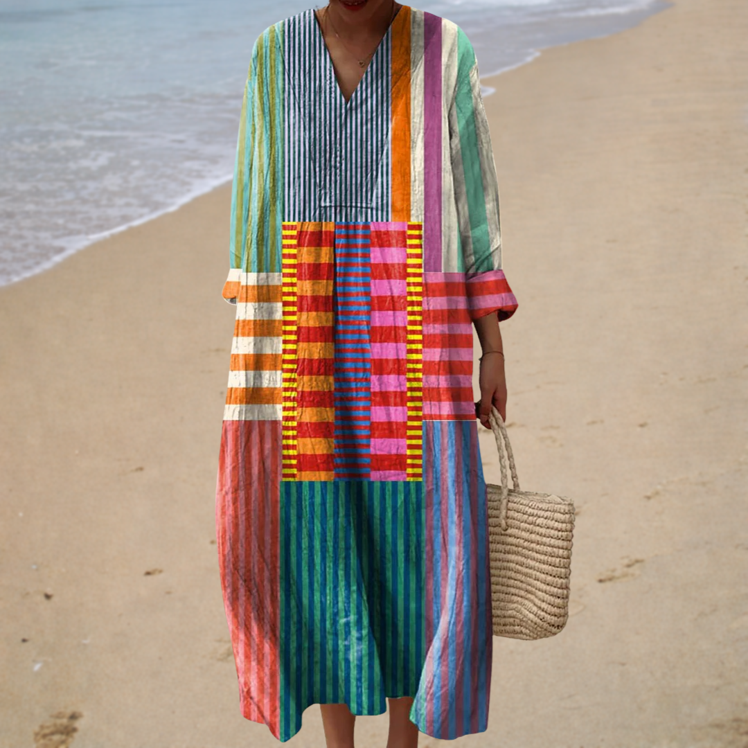 Robe d'été imprimée flatteuse