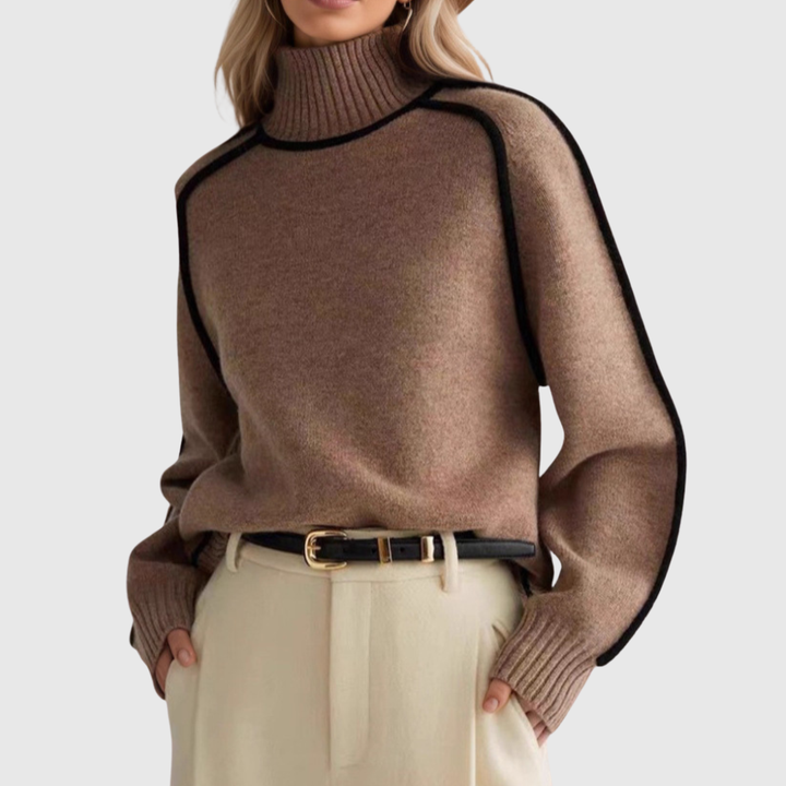 Femme | Pull élégant à col montant