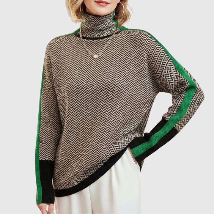 Eleanor | Luxe Col Montant Herringbone