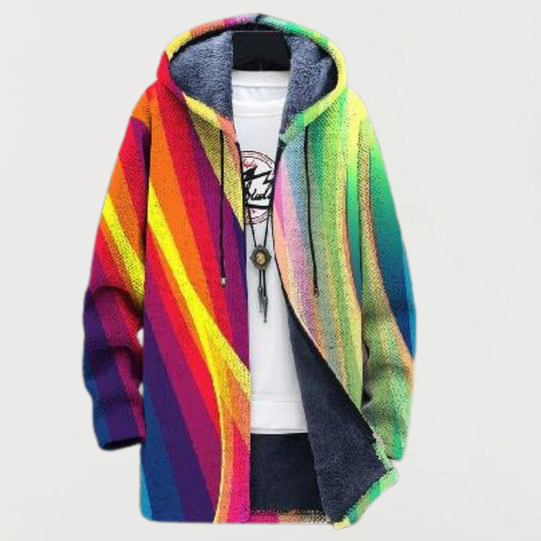 Emilia – Veste avec rayures arc-en-ciel