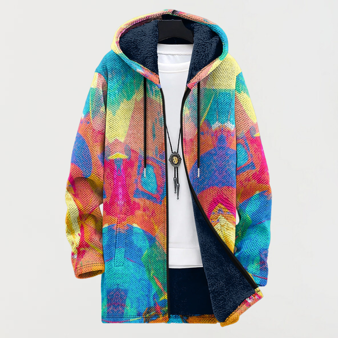 Greta – Veste avec un motif artistique coloré