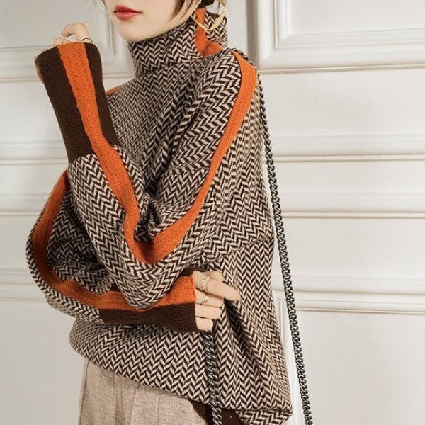 Eleanor | Luxe Col Montant Herringbone