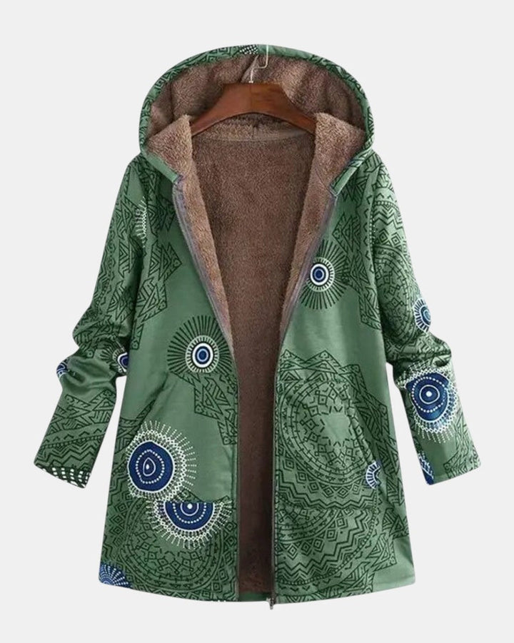 Henriette | Veste Sherpa avec motif ethnique