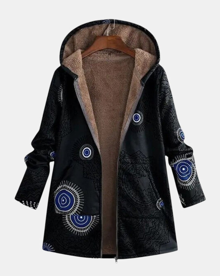 Henriette | Veste Sherpa avec motif ethnique
