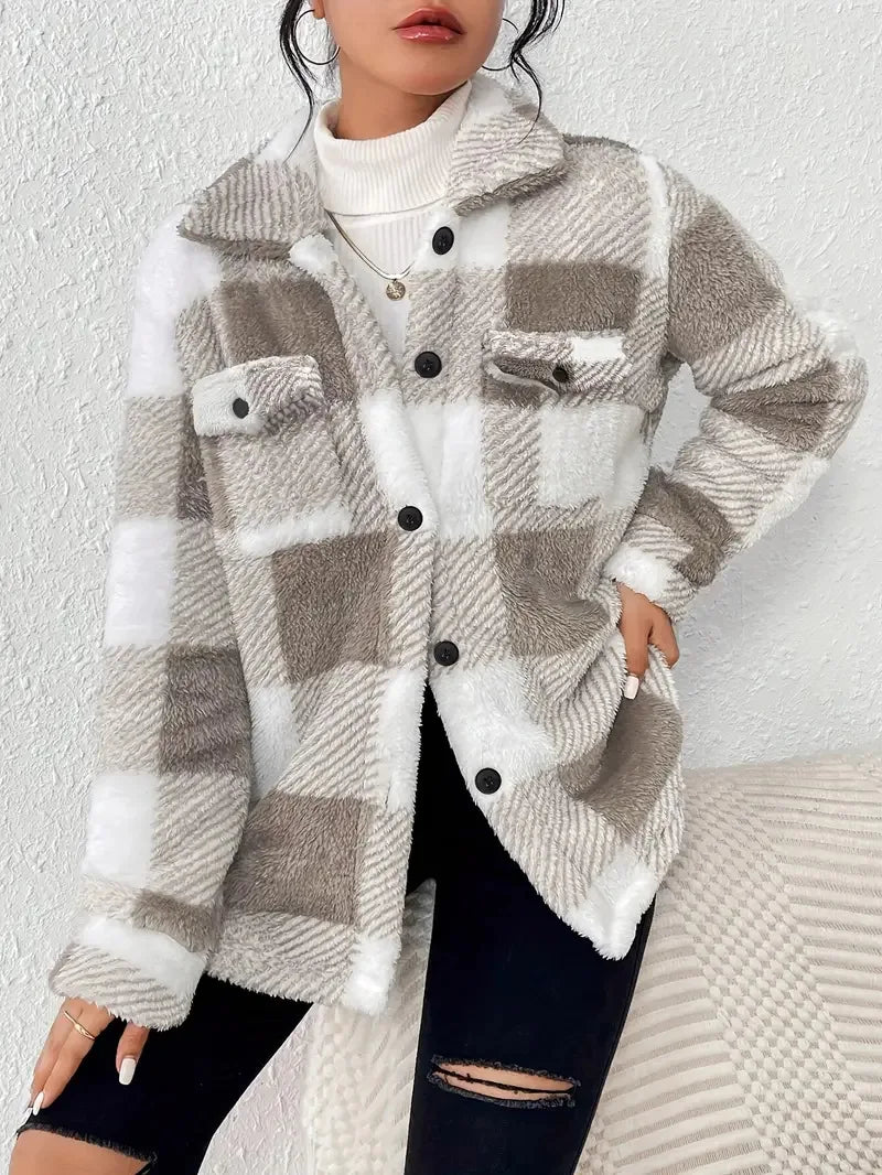 Martin | Veste en Fleece à Carreaux Élégante