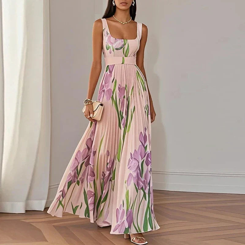LYRA | Robe Maxi Florale Élégante