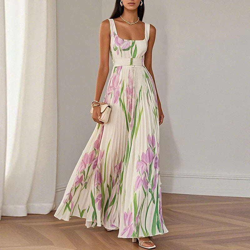 LYRA | Robe Maxi Florale Élégante