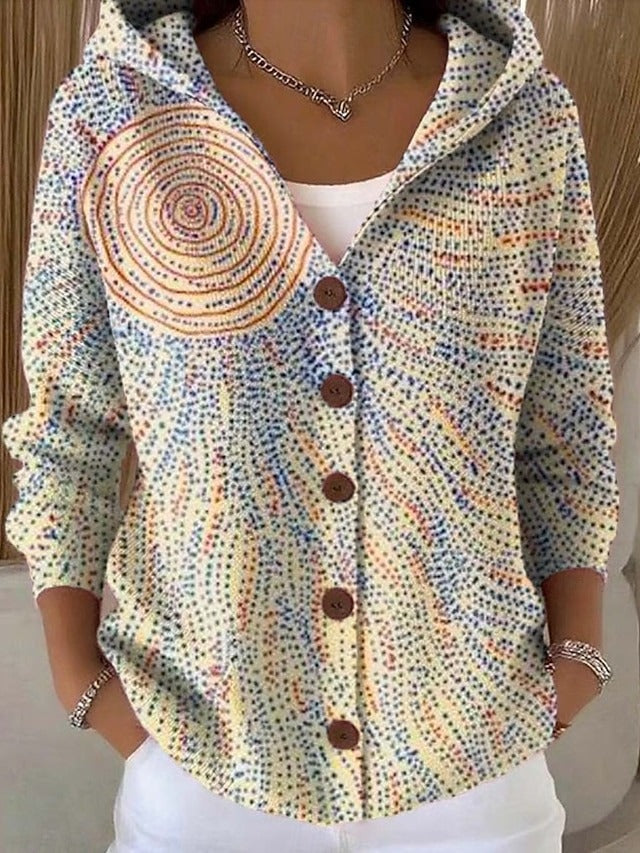 Evelyn | Cardigan à capuche imprimé