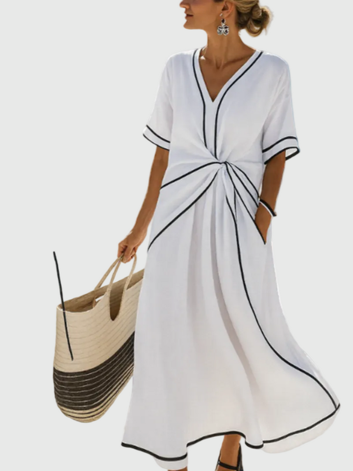 Helena | Robe Maxi Drapée