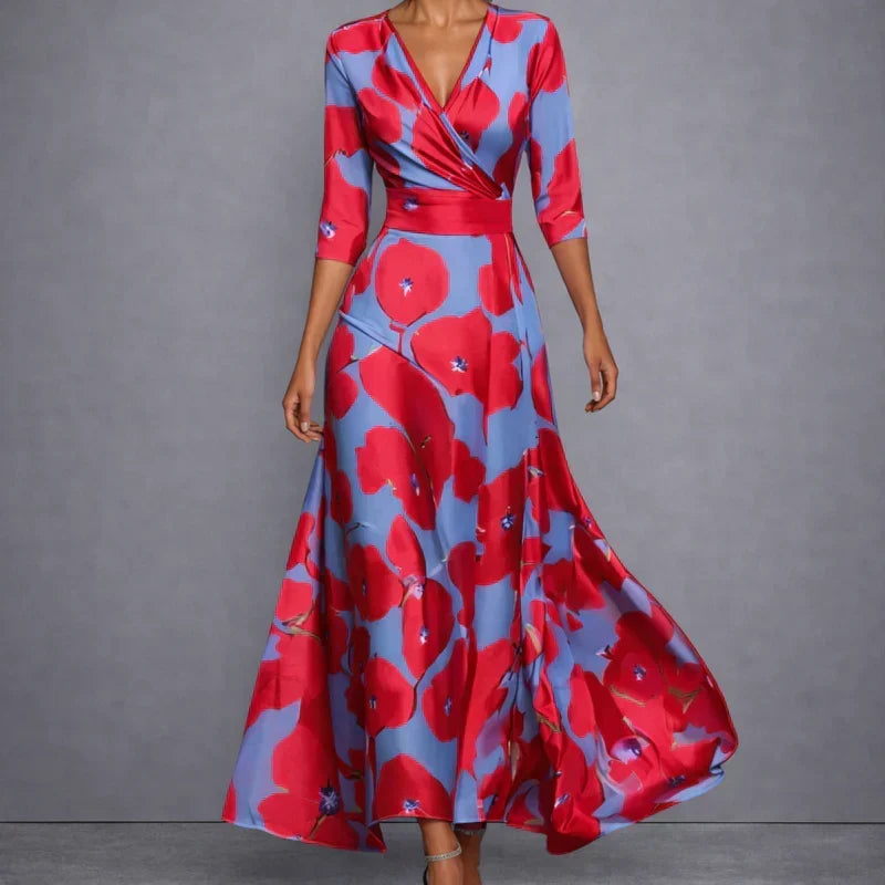 CALLA | Robe Maxi Florale Sculptante