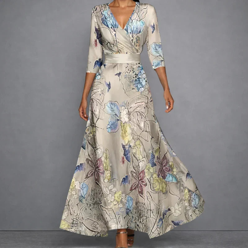 CALLA | Robe Maxi Florale Sculptante