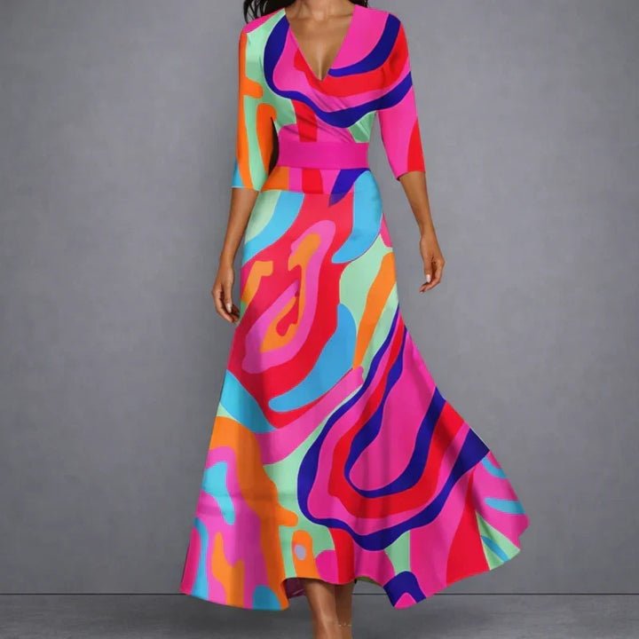 CALLA | Robe Maxi Florale Sculptante