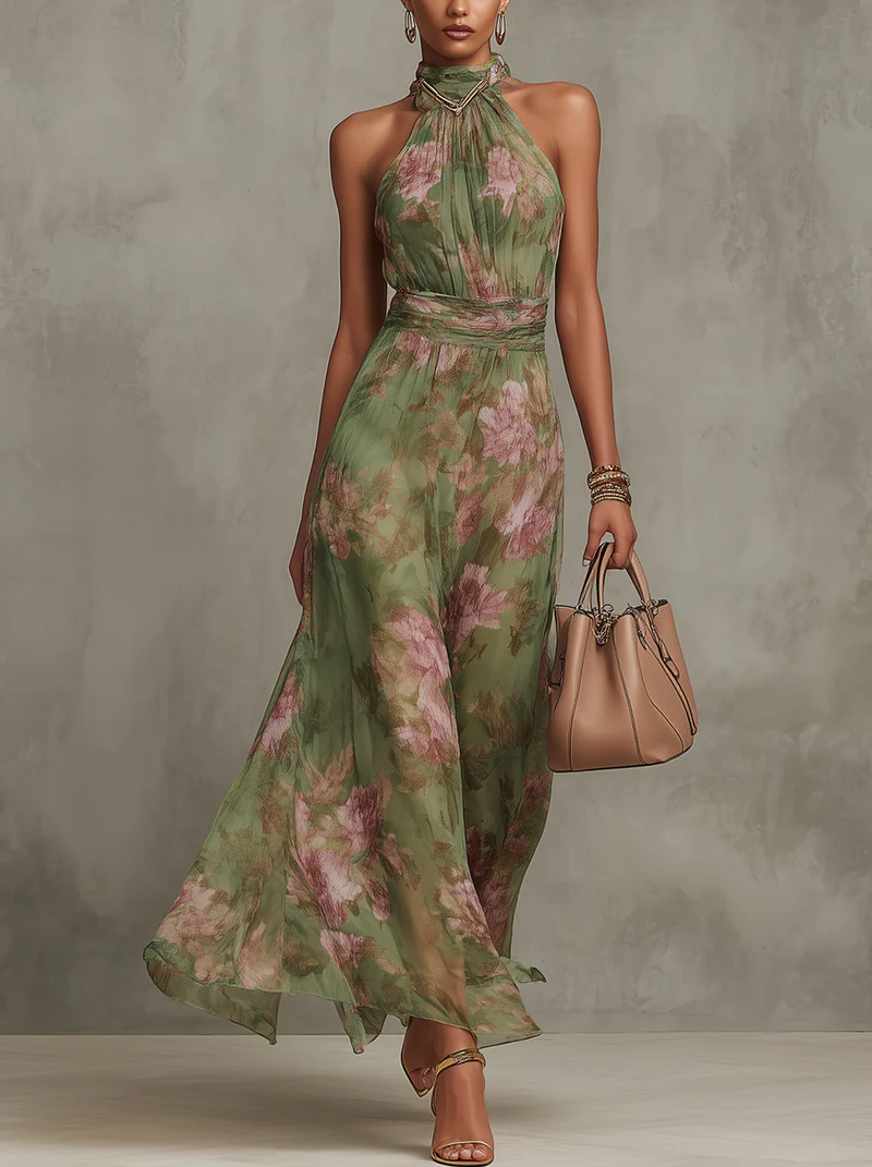 LIVIA | ROBE MAXI FLORALE ÉLÉGANTE