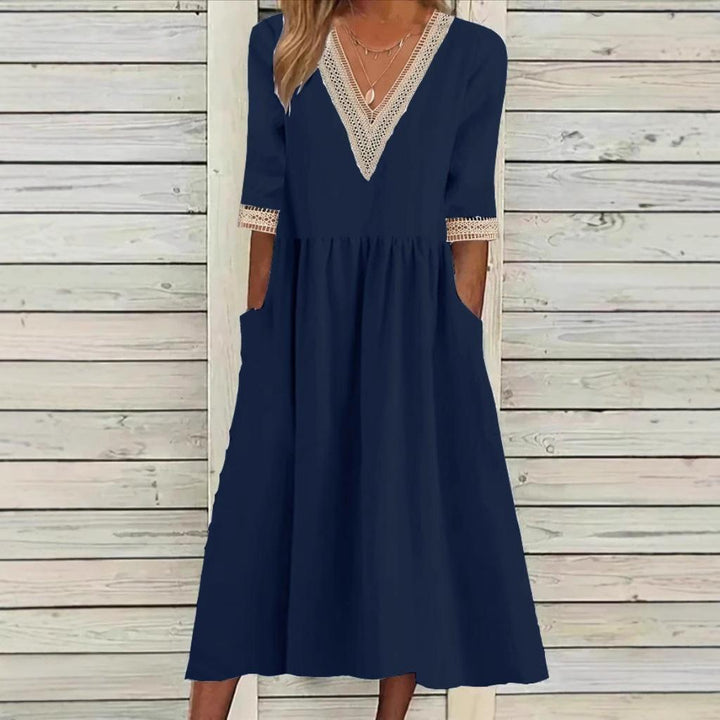 LIVIA | ROBE EN DENTELLE MI-LONGUE