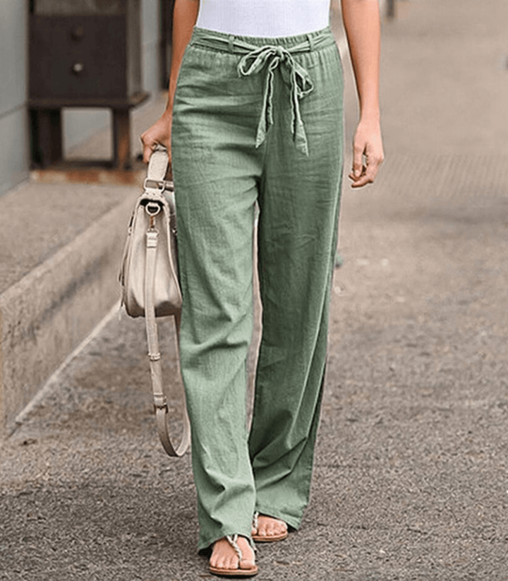 Joleen - Pantalon Décontracté Femme avec Cordon de Serrage et Taille Élastique