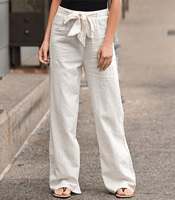 Joleen - Pantalon Décontracté Femme avec Cordon de Serrage et Taille Élastique