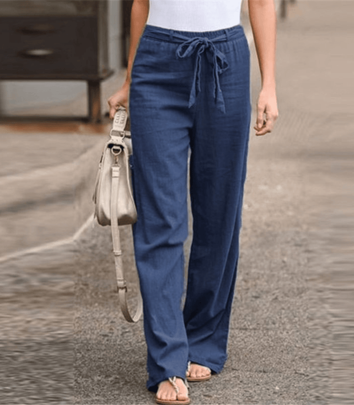 Joleen - Pantalon Décontracté Femme avec Cordon de Serrage et Taille Élastique