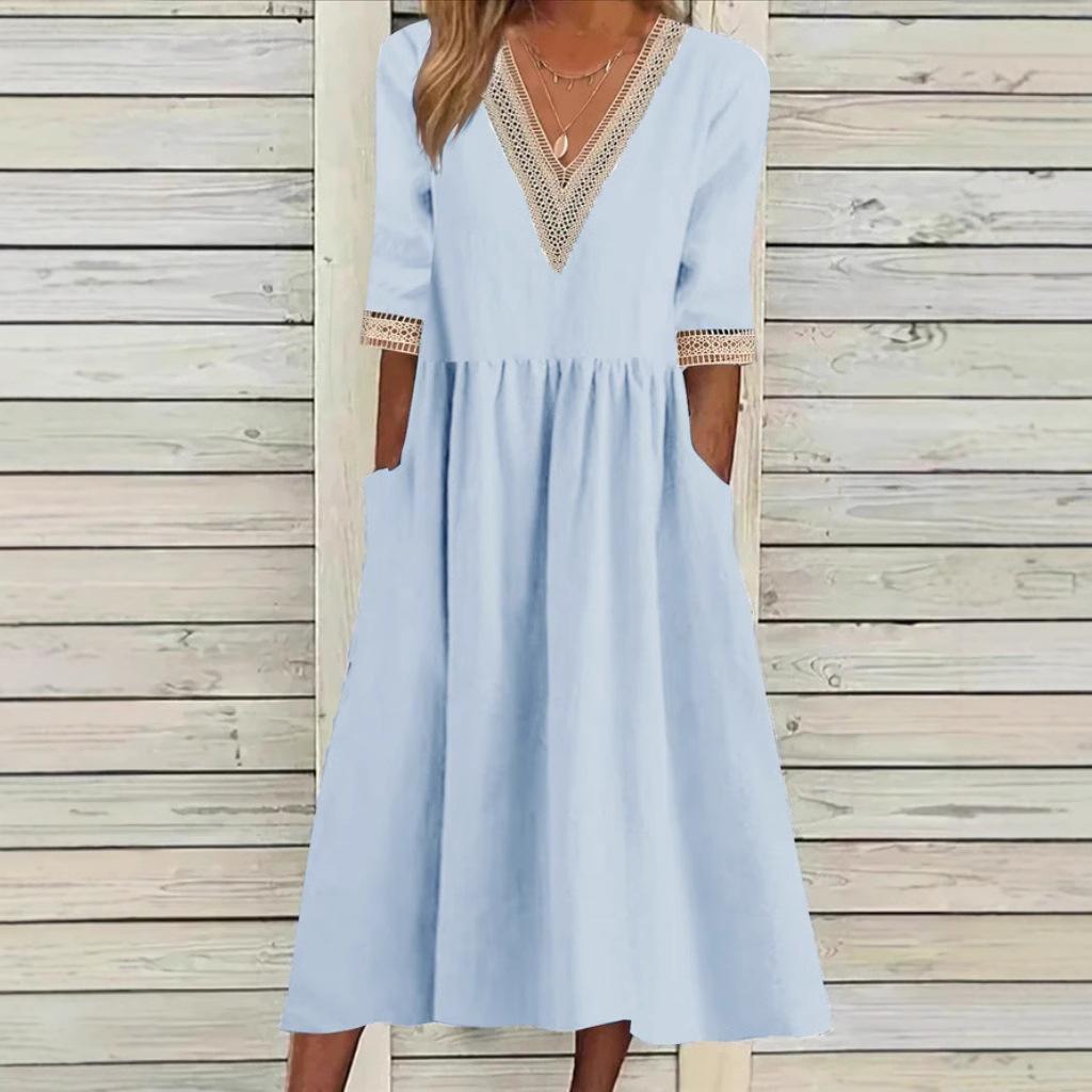 LIVIA | ROBE EN DENTELLE MI-LONGUE