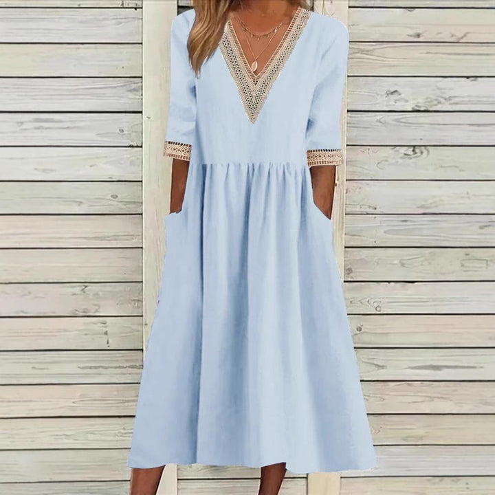 LIVIA | ROBE EN DENTELLE MI-LONGUE