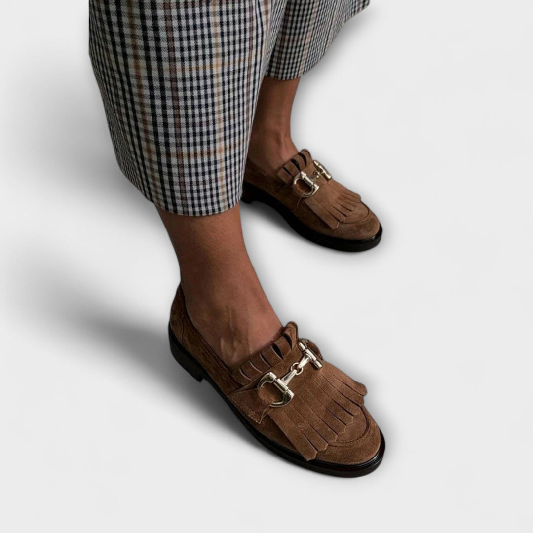 Fleur™ | Mocassins ronds bruns