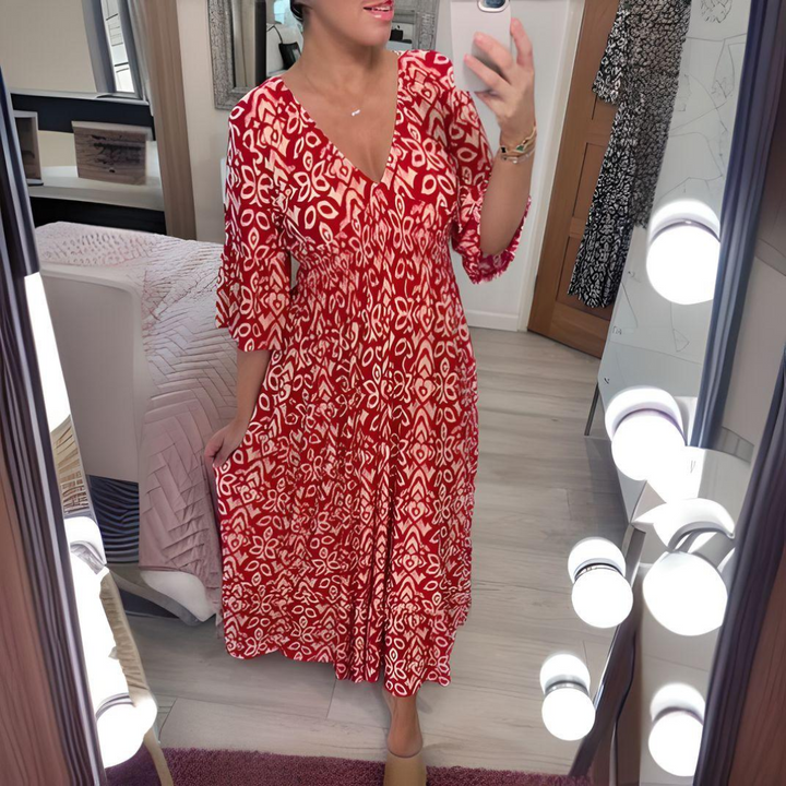 Lillia - Robe Boho Imprimée