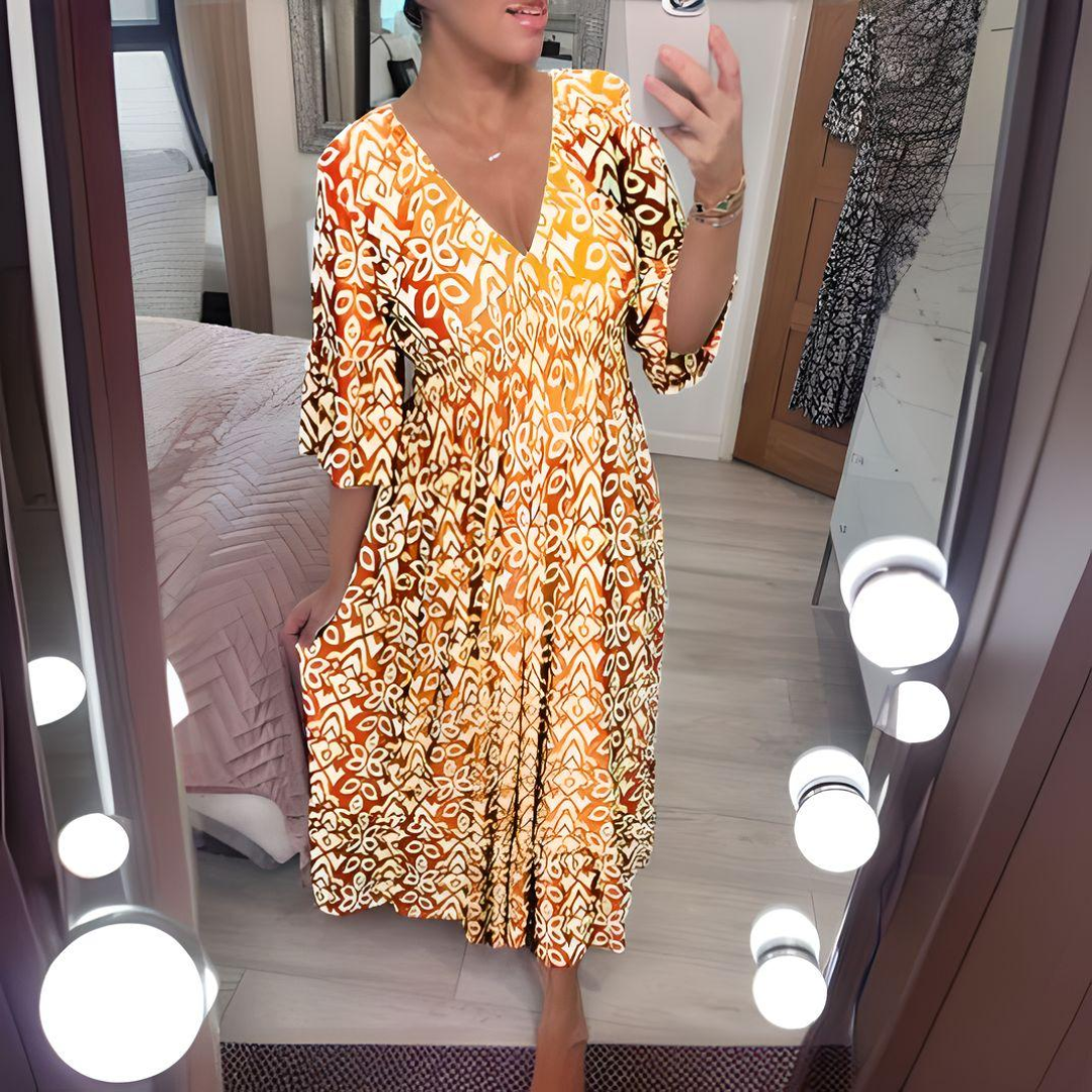 Lillia - Robe Boho Imprimée