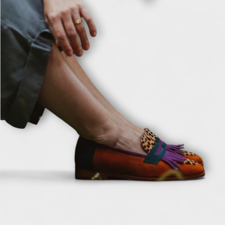Fallon™ | Mocassin Léopard Marron