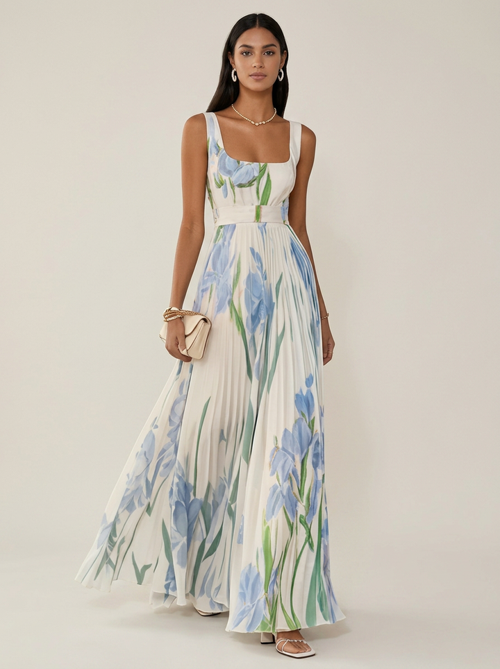 LYRA | Robe Maxi Florale Élégante
