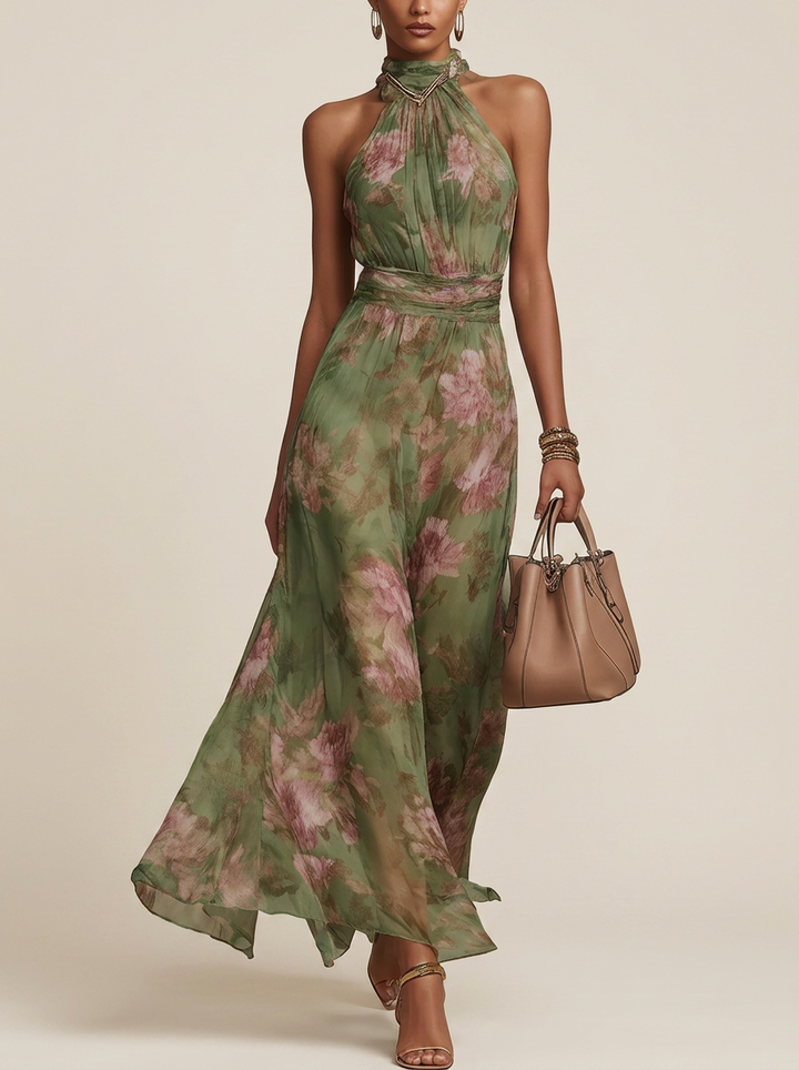 LIVIA | ROBE MAXI FLORALE ÉLÉGANTE