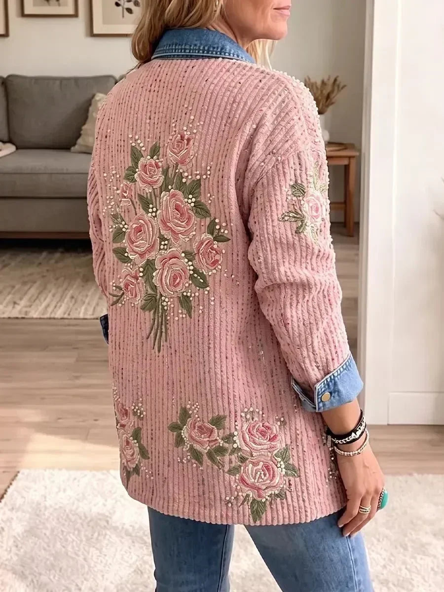 Natalie | Blazer en Jean Patchwork Vintage