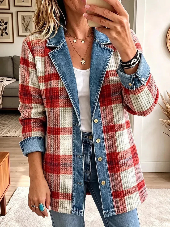 Hailey | Veste en Jean Patchwork Vintage