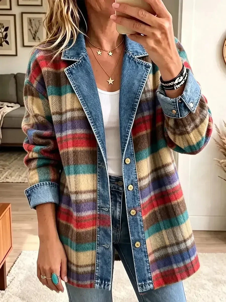 Sarah | Veste en Jean Vintage Patchwork
