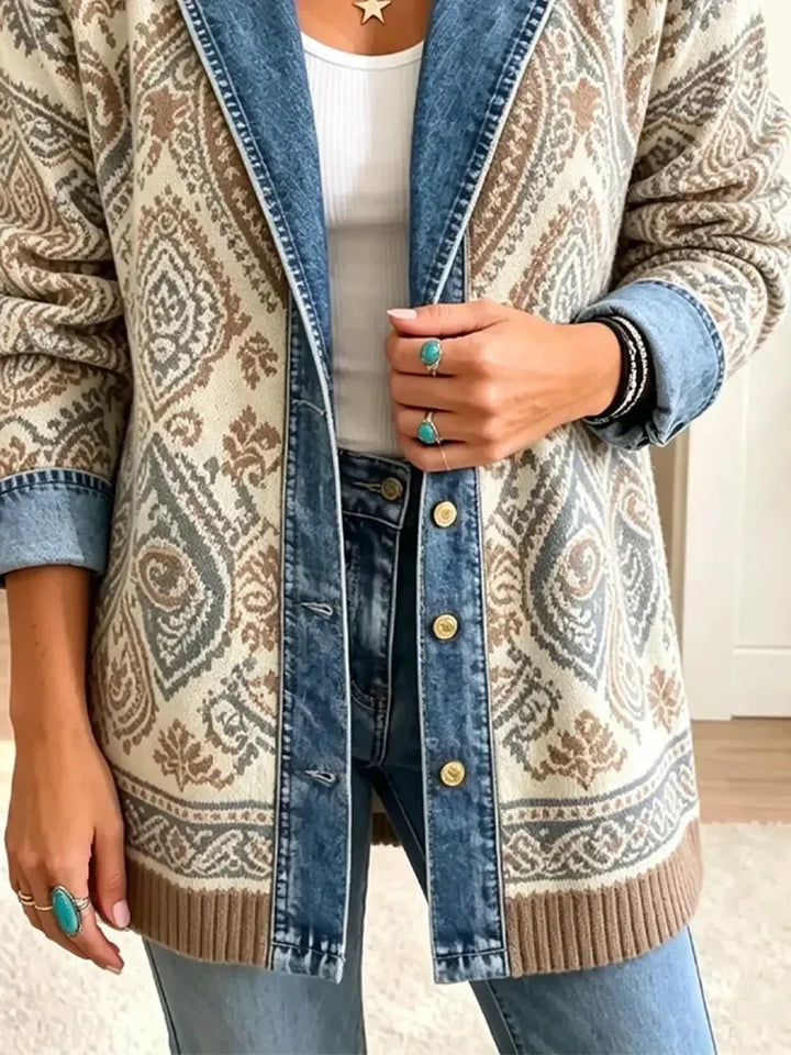 Savannah | Veste en Jean Patchwork Boho Rétro