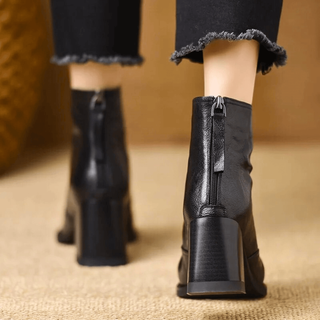Claudia | Bottines à talon moyen de luxe