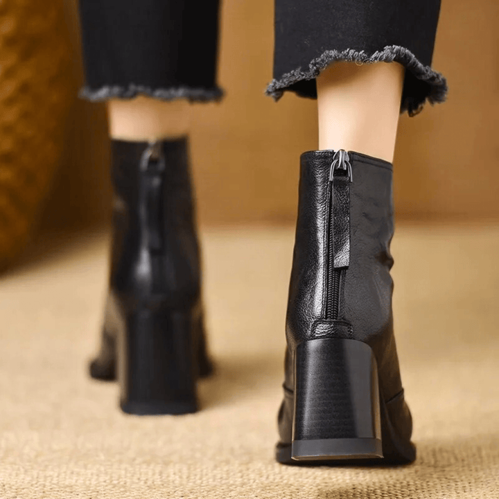 Claudia | Bottines à talon moyen de luxe