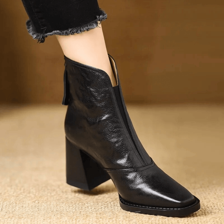 Claudia | Bottines à talon moyen de luxe